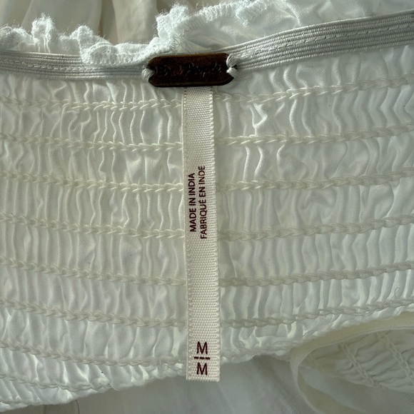 FREE PEOPLE 100% Cotton Feminine Versatile Lilah Pleated Tube Midi Dress Sz M - Picture 10 of 11